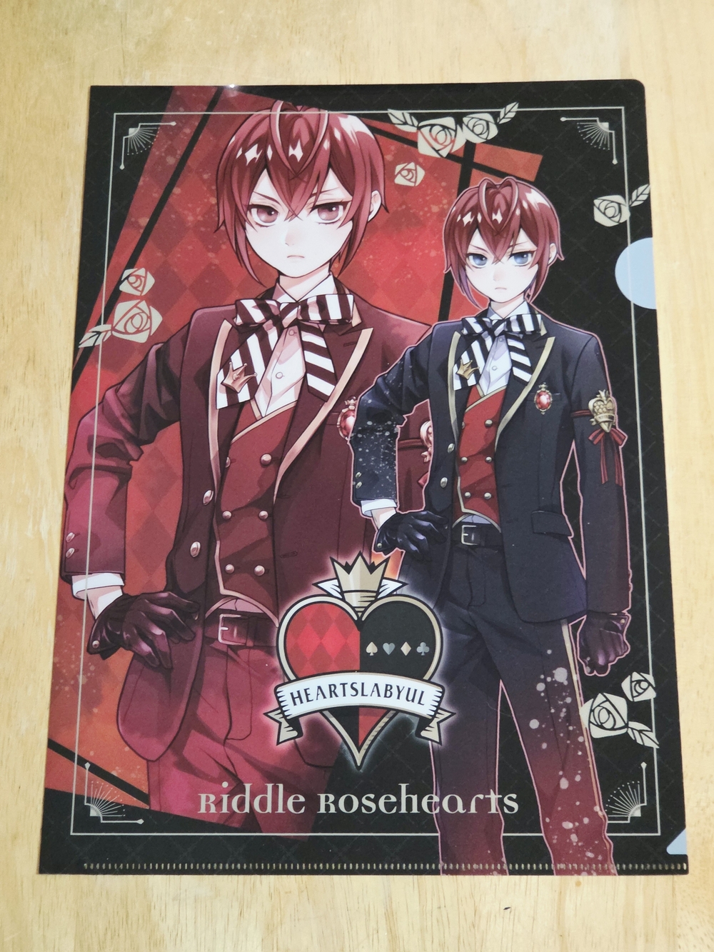 *4 for $20* Twisted Wonderland Riddle Rosehearts Hearts Anime Clear File